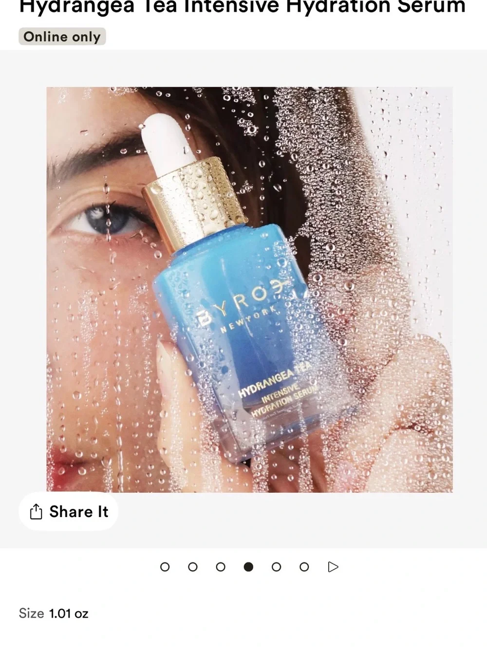 ROE Hydrangea Tea Intensive Hydration Serum — blue and gold